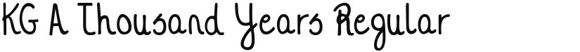 KG A Thousand Years font download