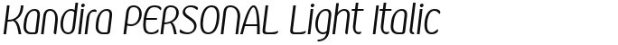 Kandira PERSONAL Light Italic