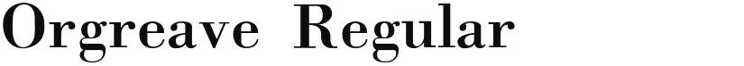 Orgreave font download