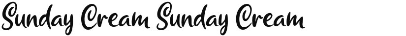 Sunday Cream font download