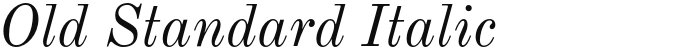 Old Standard Italic