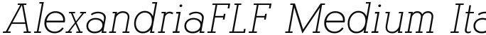 AlexandriaFLF Medium Italic