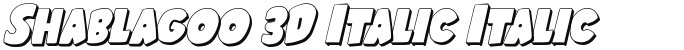 Shablagoo 3D Italic Italic