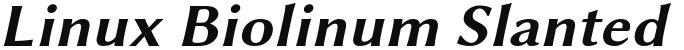 Linux Biolinum Slanted Bold Slanted