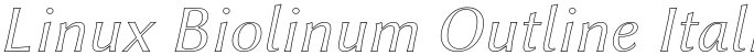 Linux Biolinum Outline Italic