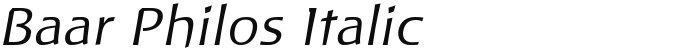 Baar Philos Italic