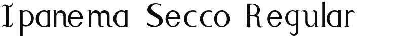 Ipanema Secco font download