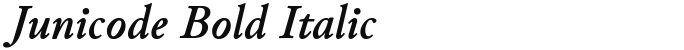 Junicode Bold Italic