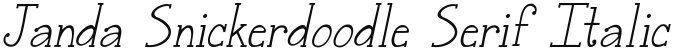 Janda Snickerdoodle Serif Italic