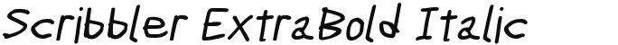 Scribbler ExtraBold Italic