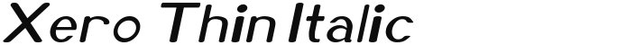 Xero Thin Italic