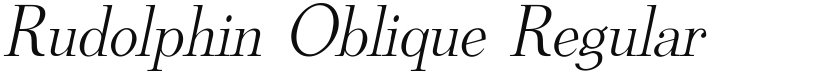 Rudolphin Oblique font download