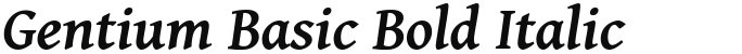 Gentium Basic Bold Italic