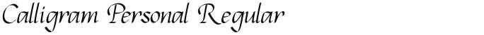 Calligram Personal Regular
