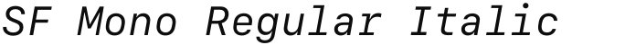 SF Mono Regular Italic