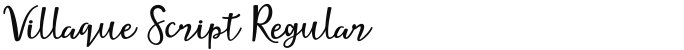 Villaque Script Regular