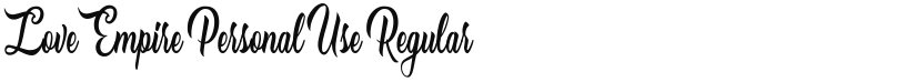 Love Empire Personal Use font download