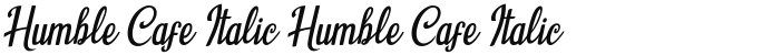 Humble Cafe Italic Humble Cafe Italic