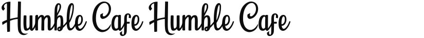 Humble Cafe font download