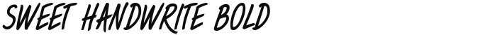 Sweet Handwrite Bold