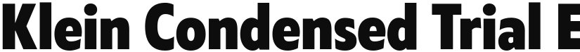 Klein Condensed Trial font download