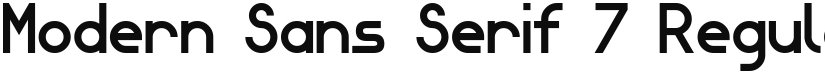 Modern Sans Serif 7 font download