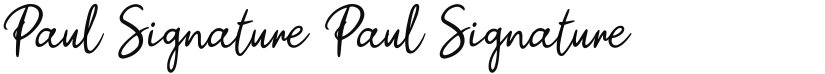 Paul Signature font download