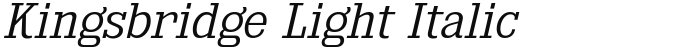 Kingsbridge Light Italic