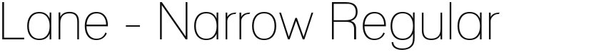 Lane - Narrow font download