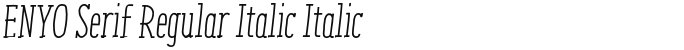 ENYO Serif Regular Italic Italic