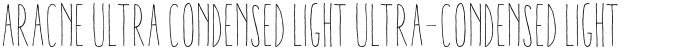 Aracne Ultra Condensed Light Ultra-condensed Light