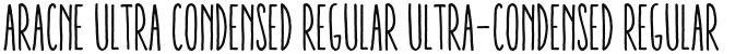 Aracne Ultra Condensed Regular Ultra-condensed Regular