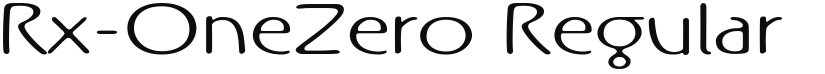 Rx-OneZero font download