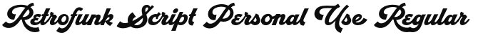 Retrofunk Script Personal Use Regular