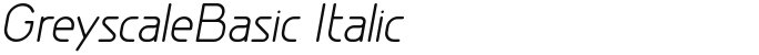 GreyscaleBasic Italic