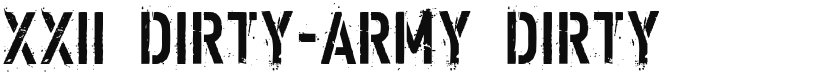 XXII DIRTY-ARMY font download