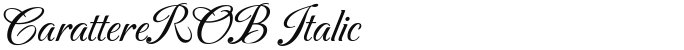 CarattereROB Italic