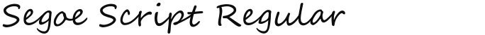 Segoe Script Regular