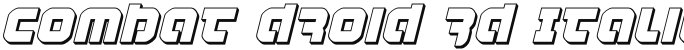 Combat Droid 3D Italic Italic