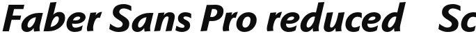 Faber Sans Pro reduced 86 Schwer Kursiv