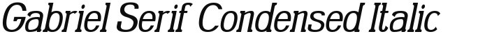 Gabriel Serif Condensed Italic