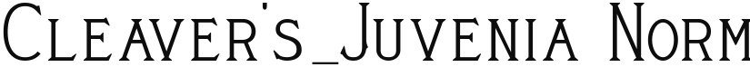 Cleaver's_Juvenia font download