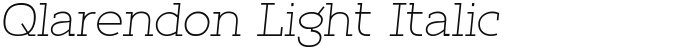 Qlarendon Light Italic