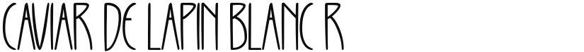 CAVIAR DE LAPIN BLANC font download