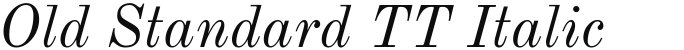 Old Standard TT Italic