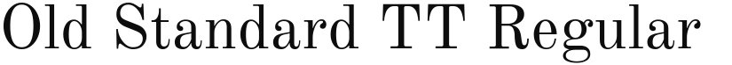 Old Standard TT font download