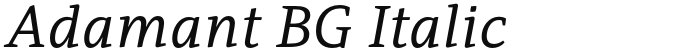 Adamant BG Italic