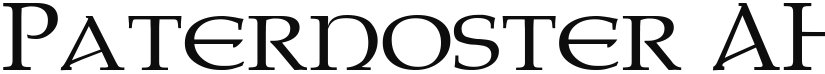 Paternoster AH font download