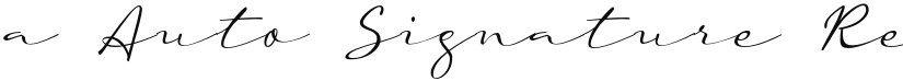 a Auto Signature font download