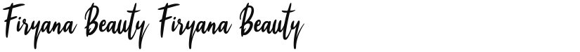 Firyana Beauty font download